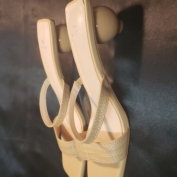 H Halston Ball-heeled Slip-on Dress Sandals, Neutral Tan Color - Picture 2 of 5